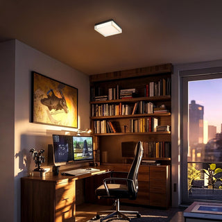 Box LED Flush Mount in Sand Black