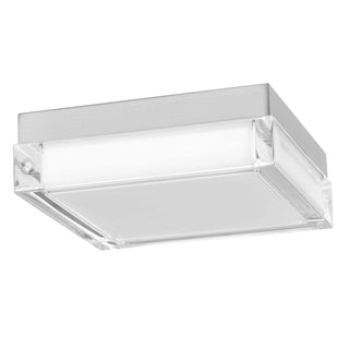 Box LED Flush Mount in Brushed Stainless Steel