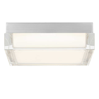 Box LED Flush Mount in Brushed Stainless Steel