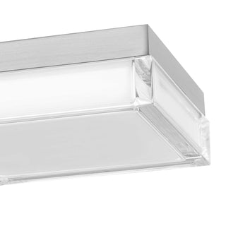 Box LED Flush Mount in Brushed Stainless Steel