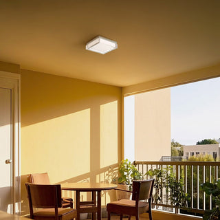 Box LED Flush Mount in Brushed Stainless Steel