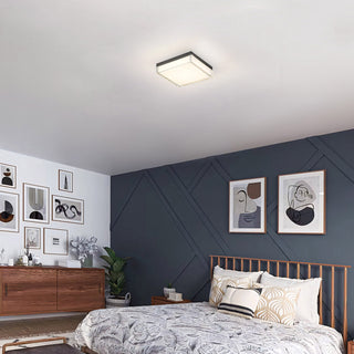 Box LED Flush Mount in Sand Black