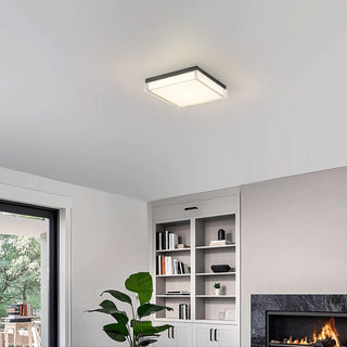 Box LED Flush Mount in Sand Black