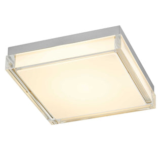 Box LED Flush Mount in Brushed Stainless Steel