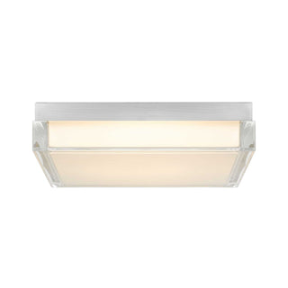 Box LED Flush Mount in Brushed Stainless Steel