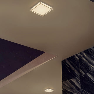 Box LED Flush Mount in Brushed Stainless Steel