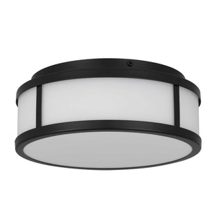 Panel Round LED Flush Mount in Sand Black