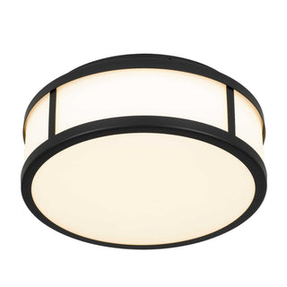 Panel Round LED Flush Mount in Sand Black