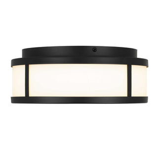 Panel Round LED Flush Mount in Sand Black