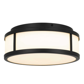 Panel Round LED Flush Mount in Sand Black