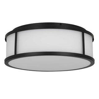 Panel Round LED Flush Mount in Sand Black