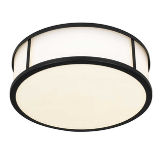 Panel Round LED Flush Mount in Sand Black