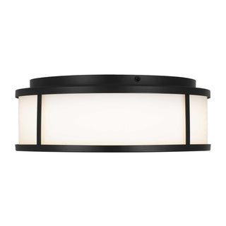 Panel Round LED Flush Mount in Sand Black