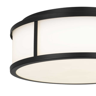 Panel Round LED Flush Mount in Sand Black