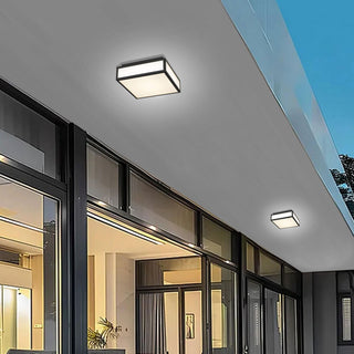 Panel Square LED Flush Mount in Sand Black