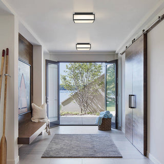 Panel Square LED Flush Mount in Sand Black
