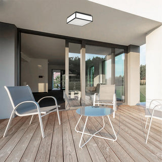 Panel Square LED Flush Mount in Sand Black