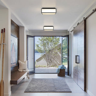 Panel Square LED Flush Mount in Sand Black