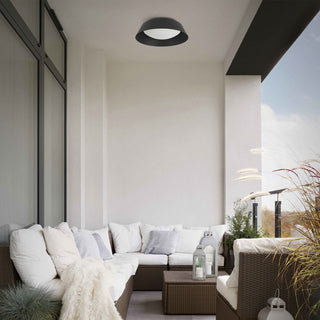 Pez LED Flush Mount in Sand Black