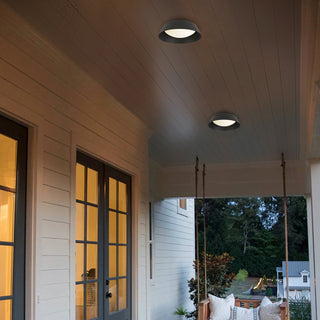 Pez LED Flush Mount in Sand Black