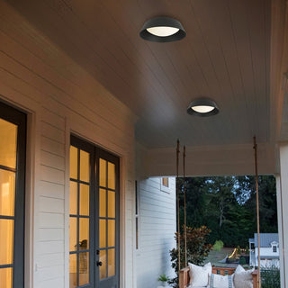 Pez LED Flush Mount in Sand Black