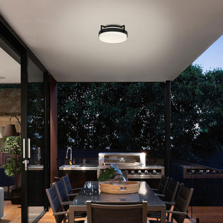 Ted LED Flush Mount in Sand Black