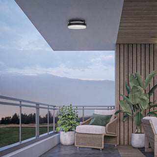 Ted LED Flush Mount in Sand Black