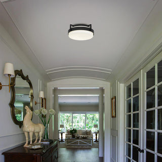 Ted LED Flush Mount in Sand Black