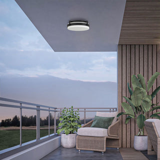 Ted LED Flush Mount in Sand black