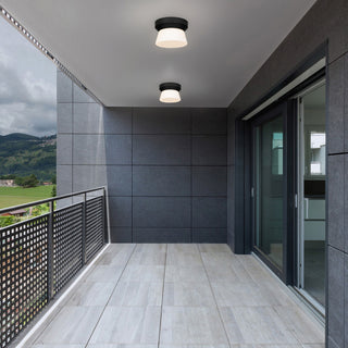 Skirt LED Flush Mount in Sand Black