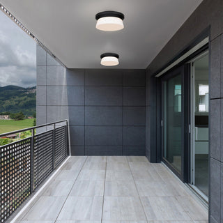 Skirt LED Flush Mount in Sand Black