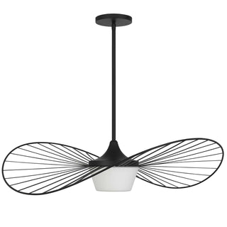 New Wave LED Pendant in Sand Black