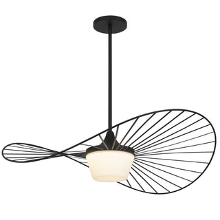 New Wave LED Pendant in Sand Black