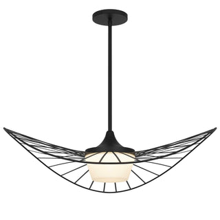 New Wave LED Pendant in Sand Black