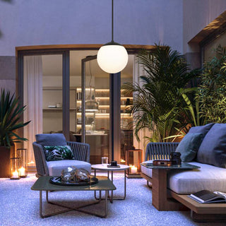 Rondure LED Pendant in Sand Black