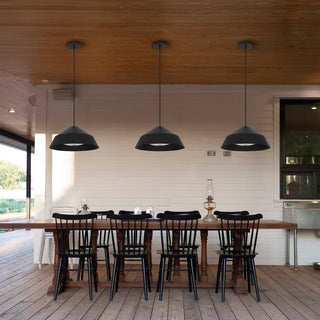 Nin LED Pendant in Sand Black