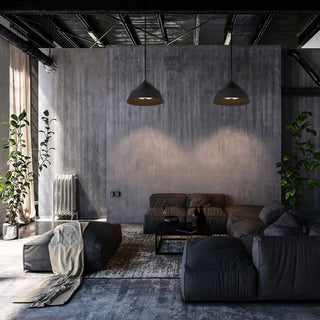 Nin LED Pendant in Sand Black