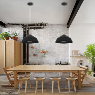 Nin LED Pendant in Sand Black