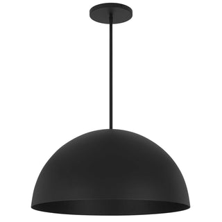 Half Round LED Pendant in Sand Black