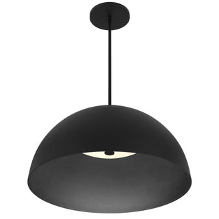 Half Round LED Pendant in Sand Black