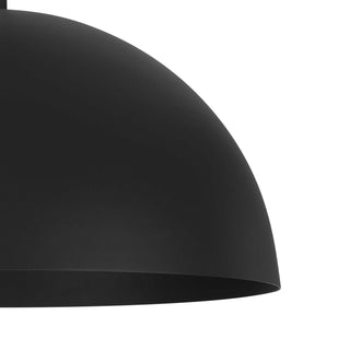 Half Round LED Pendant in Sand Black