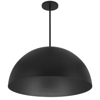 Half Round LED Pendant in Sand Black