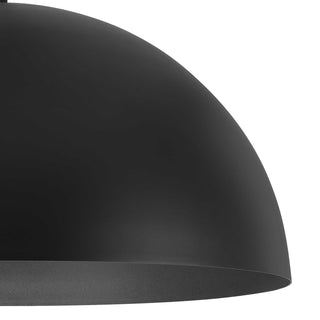 Half Round LED Pendant in Sand Black