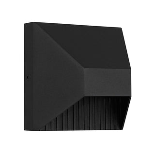Ribbed LED Wall Sconce in Sand Black