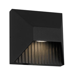 Ribbed LED Wall Sconce in Sand Black