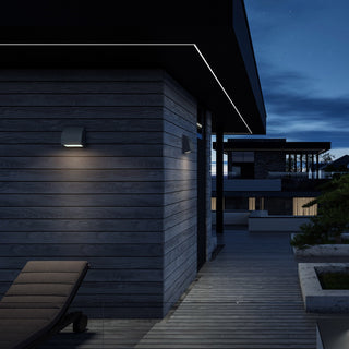 Slope LED Wall Sconce in Sand Black