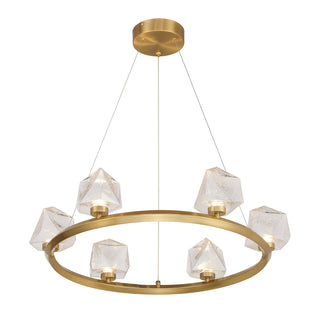 Castello LED Chandelier in Warm Brass