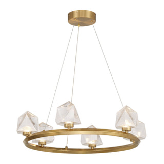 Castello LED Chandelier in Warm Brass