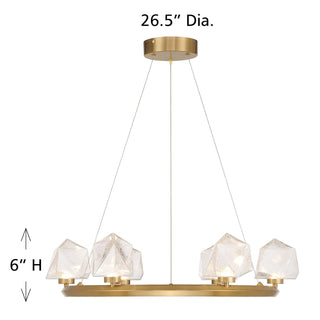 Castello LED Chandelier in Warm Brass