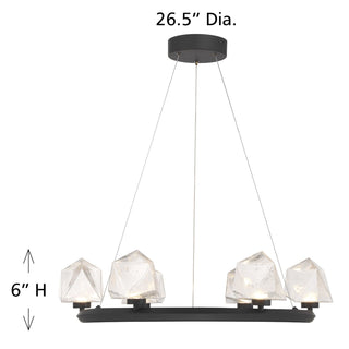 Castello LED Chandelier in Matte Black
